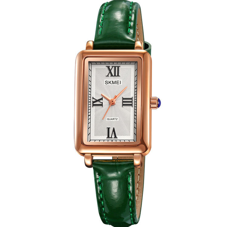 Leather-Strapped Casual Watch