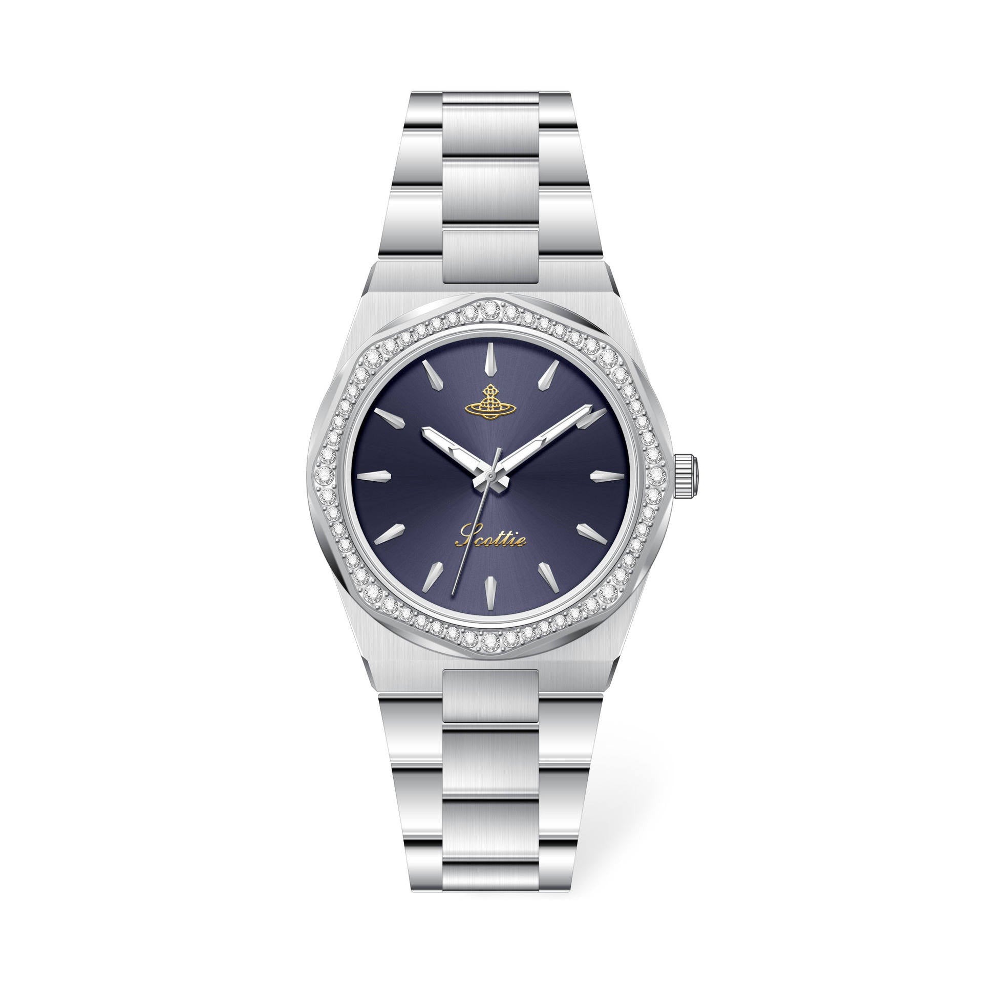 Stainless Octagonal Diamond Dainty Watch