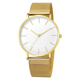 Minimalist Stainless Steel Mesh Quartz Watch